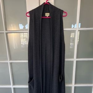 Aritzia Long Sleeveless Cardigan 